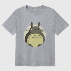 Женская футболка хлопок Oversize Totoro