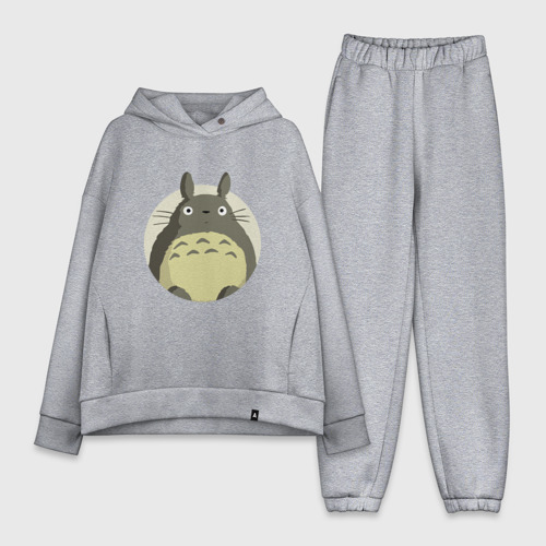 Женский костюм хлопок Oversize Totoro, цвет меланж