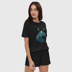Женская пижама с шортиками хлопок Тоторо и Котобус - фото 2