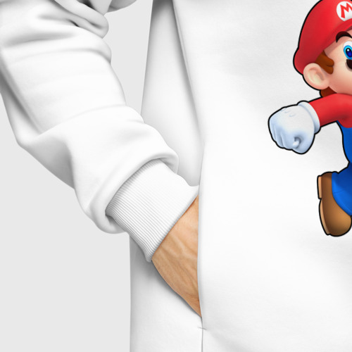 Мужское худи Oversize хлопок Super Mario, цвет белый - фото 8