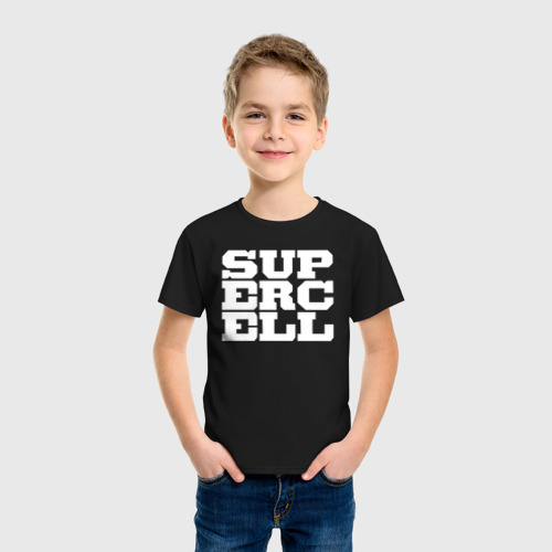 Детская футболка хлопок Supercell, цвет черный - фото 3