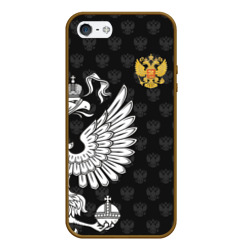 Чехол для iPhone 5/5S матовый Россия Премиум Black