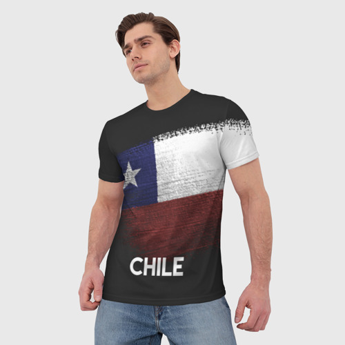 Мужская футболка 3D Chile(Чили), цвет 3D печать - фото 3