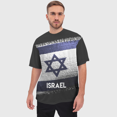 Мужская футболка oversize 3D Israel звезда, цвет 3D печать - фото 3