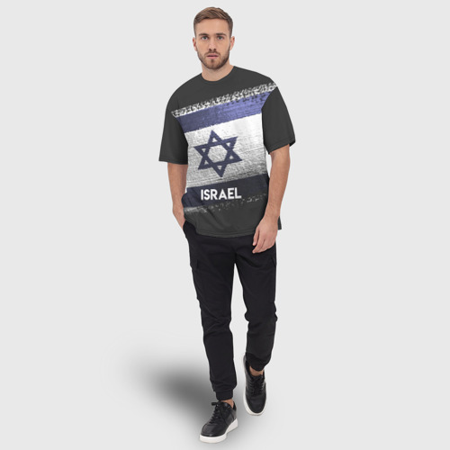 Мужская футболка oversize 3D Israel звезда, цвет 3D печать - фото 5