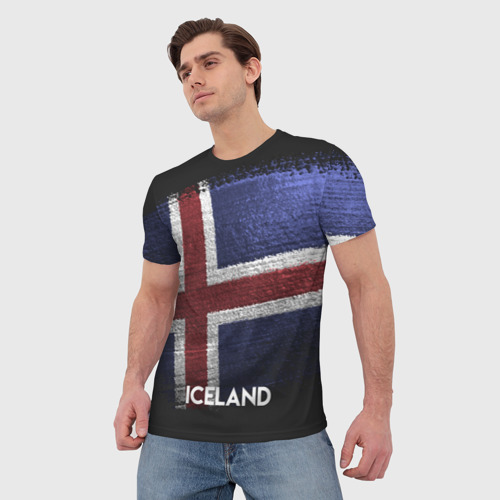 Мужская футболка 3D IcelandИсландия, цвет 3D печать - фото 3
