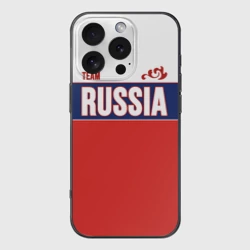 Чехол для iPhone 16 Pro силиконовый с защитой камеры Team Russia