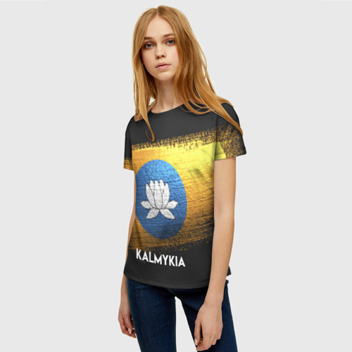 Женская футболка 3D Калмыкия(Kalmykia) - фото 3