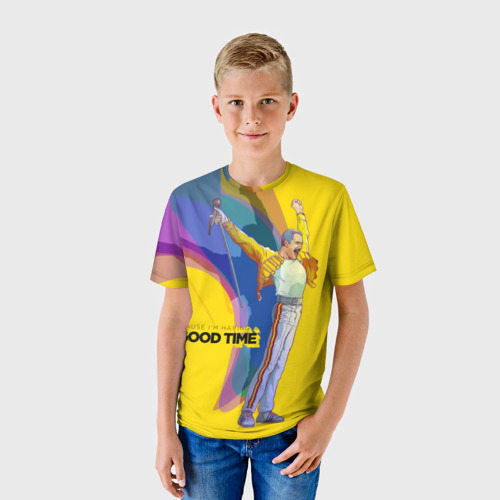 Детская футболка 3D Фредди Меркьюри, цвет 3D печать - фото 3
