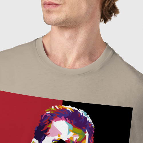 Мужская футболка хлопок Freddi, цвет миндальный - фото 6