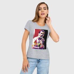 Женская футболка хлопок Slim Freddi - фото 2