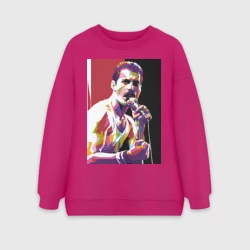 Женский свитшот oversize без начеса хлопок Freddi