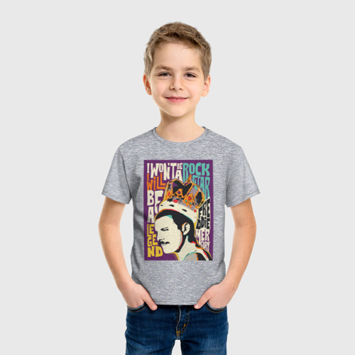 Детская футболка хлопок Queen, цвет меланж - фото 3