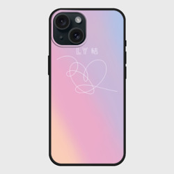 Чехол силиконовый для Apple iPhone 15 матовый BTS