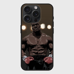 Чехол силиконовый для Apple iPhone 15 Pro Мax матовый Myke Tyson 7