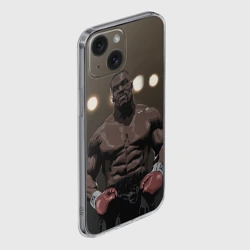 Чехол для iPhone 15 силиконовый с защитой камеры Myke Tyson 7 - фото 2