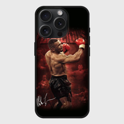 Чехол силиконовый для Apple iPhone 15 Pro Мax матовый Myke Tyson 8
