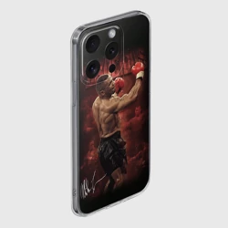 Чехол для iPhone 15 Pro силиконовый с защитой камеры Myke Tyson 8 - фото 2