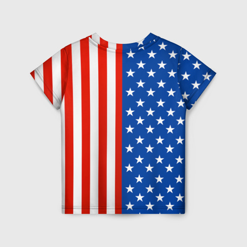 Детская футболка 3D Американский Флаг, цвет 3D печать - фото 2
