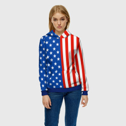 Женская толстовка 3D Американский Флаг - фото 2