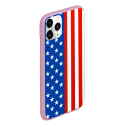 Чехол для iPhone 11 Pro Max матовый Американский Флаг - фото 2