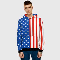 Мужская толстовка 3D Американский Флаг - фото 2