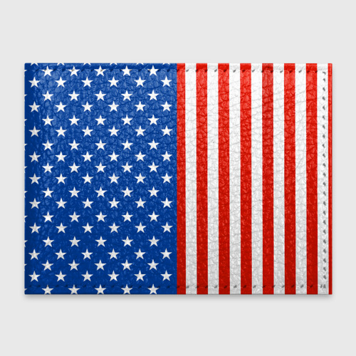 Обложка для студенческого билета Американский Флаг, цвет красный
