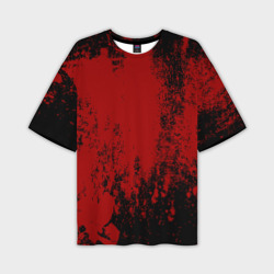 Мужская футболка oversize 3D Red blood