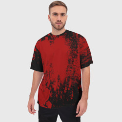 Мужская футболка oversize 3D Red blood - фото 2