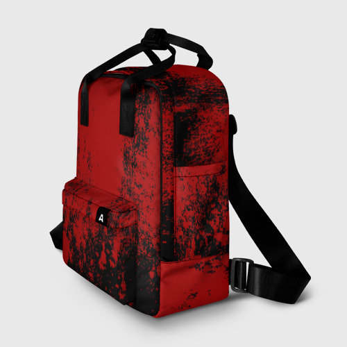 Женский рюкзак 3D с принтом Red blood, фото на моделе #1