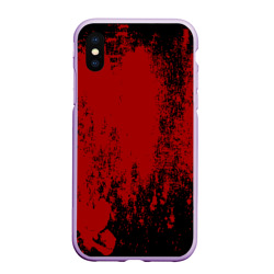 Чехол для iPhone XS Max матовый Red blood