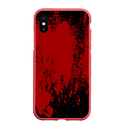 Чехол для iPhone XS Max матовый Red blood