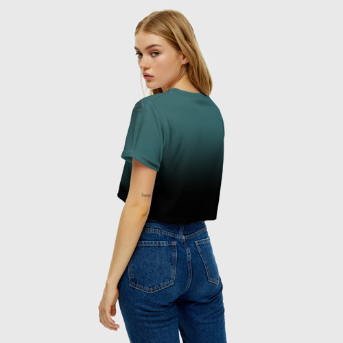 Женская футболка Crop-top 3D Химера, цвет 3D печать - фото 5