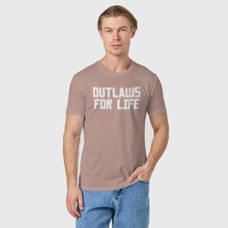Мужская футболка хлопок Outlaws for life RDR2 - фото 2