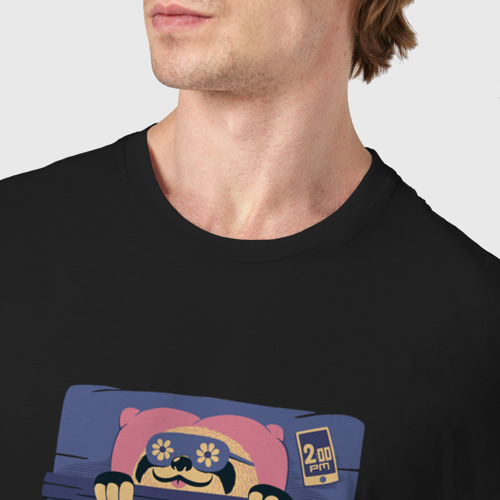 Мужская футболка хлопок Вечный отдых, цвет черный - фото 6
