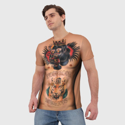 Мужская футболка 3D МакГрегор татуировки - фото 2