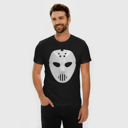 Мужская футболка хлопок Slim Маска Angerfist, цвет черный - фото 3