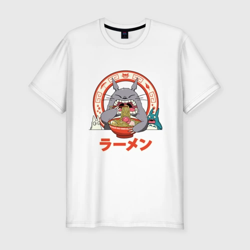 Мужская футболка хлопок Slim Totoro