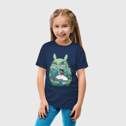 Детская футболка хлопок Тоторо и девочка - фото 2