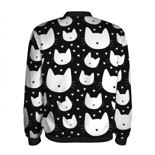 Мужской бомбер 3D Love Cats Pattern, цвет черный - фото 2