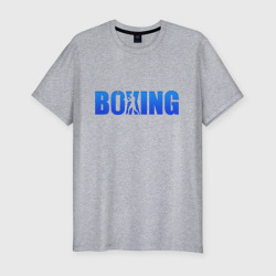 Мужская футболка хлопок Slim Boxing blue Ring