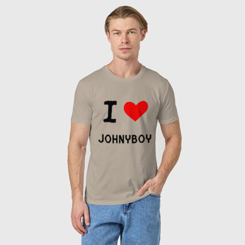 Мужская футболка хлопок  Johnyboy 8, цвет миндальный - фото 3
