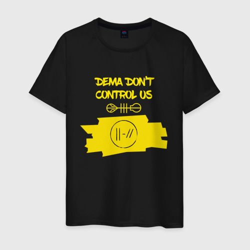 Мужская футболка хлопок DEMA don't control us (TOP), цвет черный