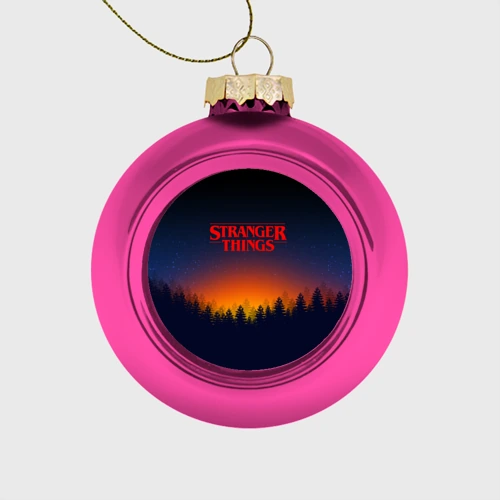 Ёлочный шар стеклянный/пластиковый Stranger things Очень странные дела