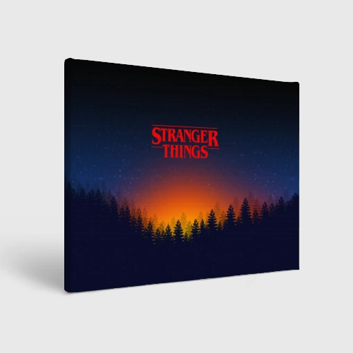 Холст прямоугольный Stranger things Очень странные дела