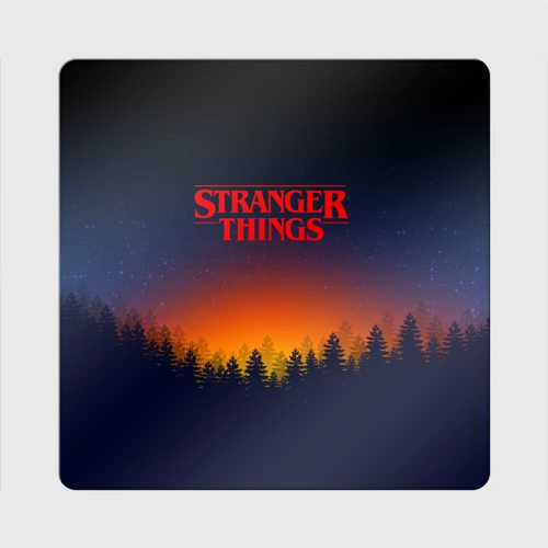 Магнит виниловый Квадрат Stranger things Очень странные дела