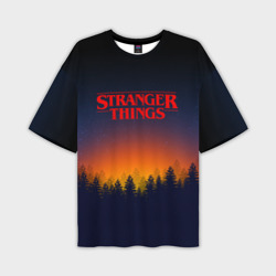 Мужская футболка oversize 3D Stranger things Очень странные дела