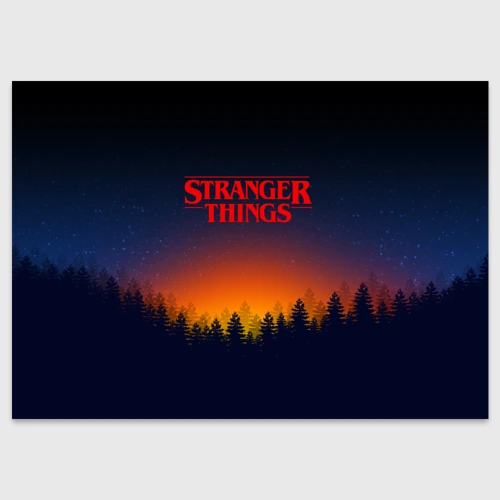 Поздравительная открытка Stranger things Очень странные дела
