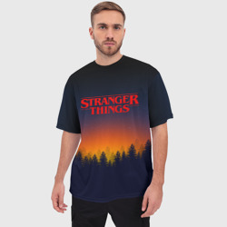 Мужская футболка oversize 3D Stranger things Очень странные дела - фото 2