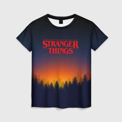 Женская футболка 3D Stranger things Очень странные дела